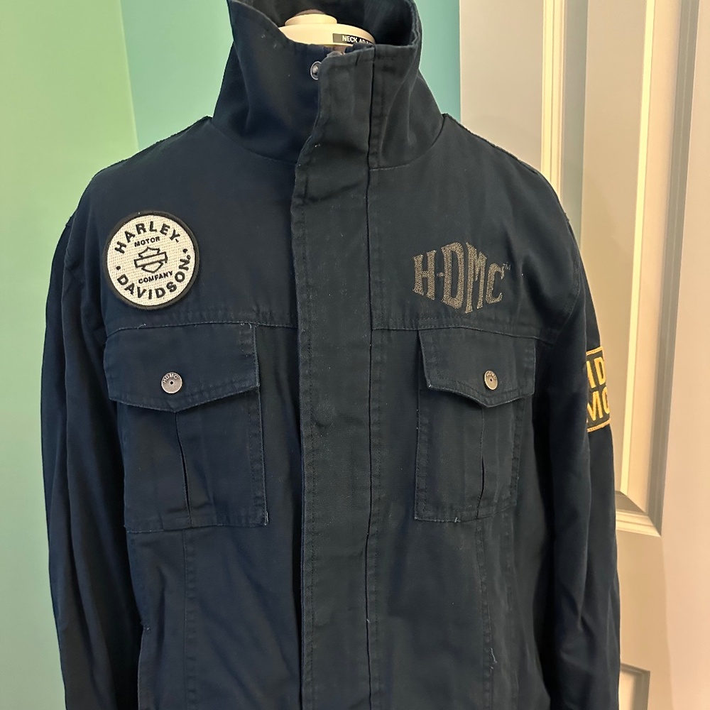 Harley Davidson Navy ,Casual  Mechanics Jacket, Size L
